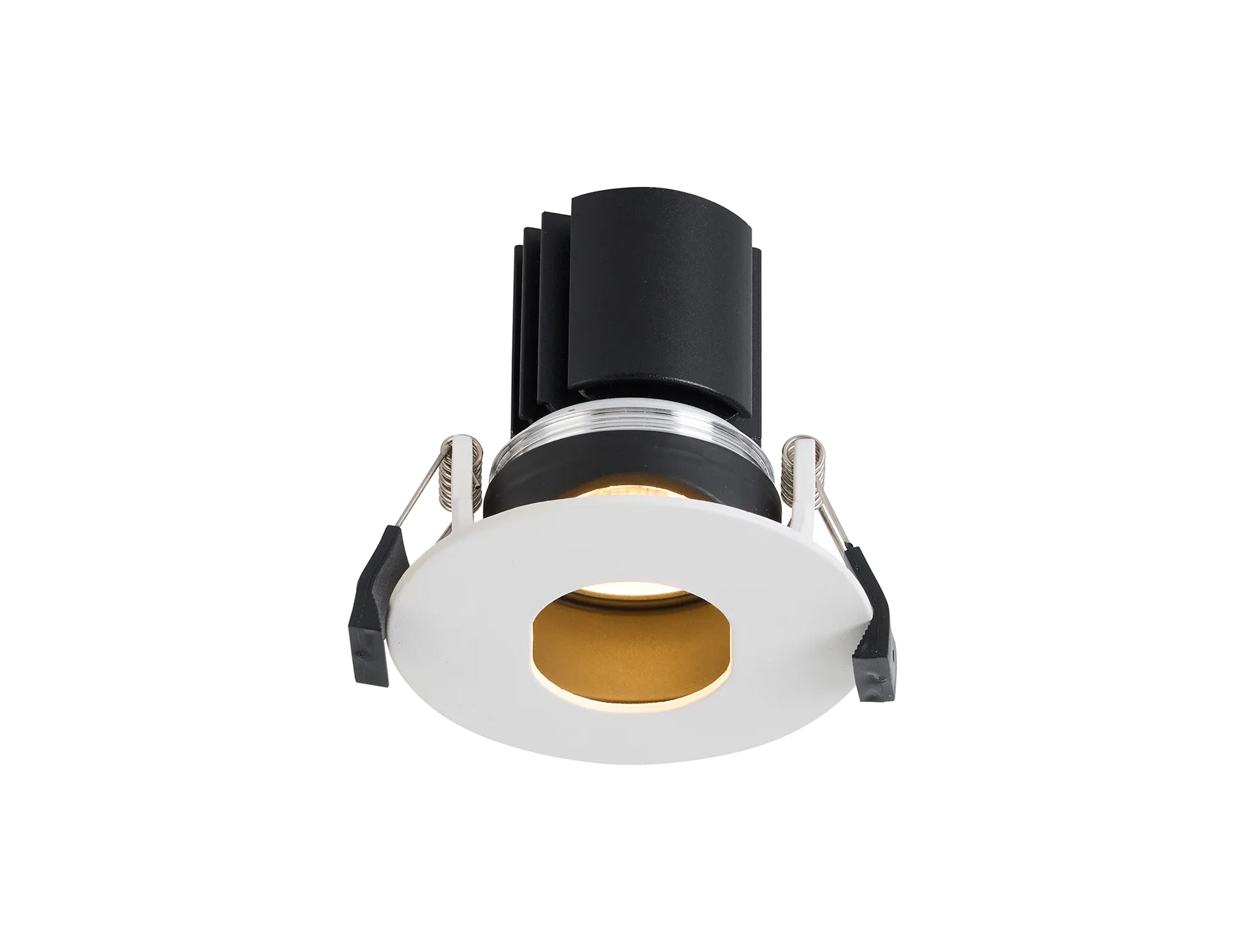 Blate 12 Tridonic Powered 12W 3000K 1200lm 12° CRI>90 LED Engine White Fixed Recessed Round Plate with Oval Pinhole Spotlight, IP20 DM202240  Dlux Blate 12